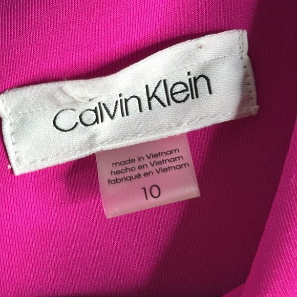 Calvin Klein color block pink black sheath dress size 10new office party - Picture 6 of 10